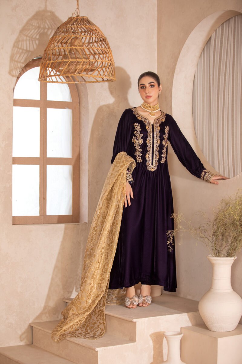 VELVET JEWEL -3PCS EMBROIDERED